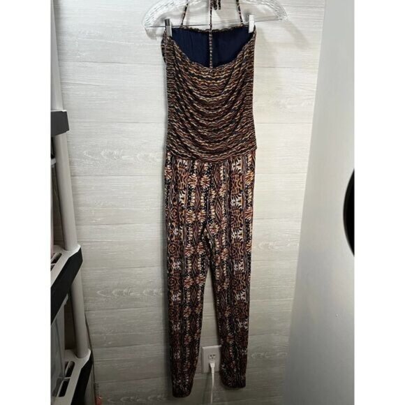 CABI Printed Tube‎ Top Shirred Jumpsuit Romper XS - Picture 3 of 7